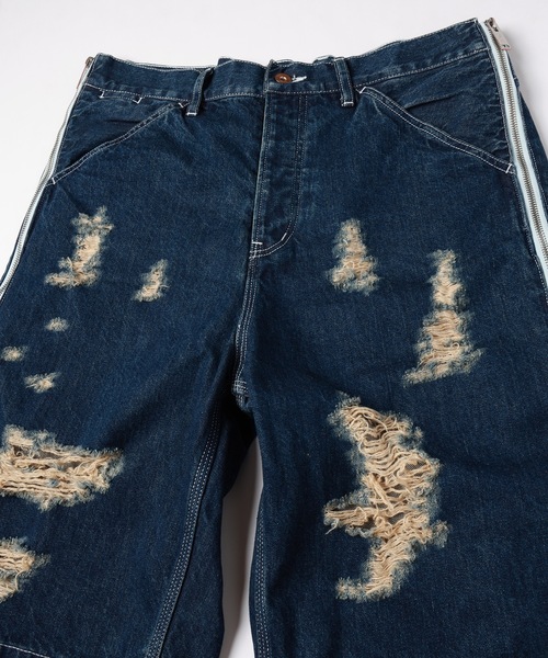 amok（アモク）の「TWO-IN-ONE DENIM PANTS（デニムパンツ・メンズ・ライトインディゴブルー/インディゴブルー・L/M/S）」の18枚目の写真