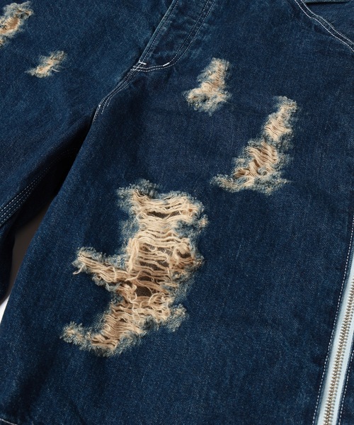amok（アモク）の「TWO-IN-ONE DENIM PANTS（デニムパンツ・メンズ・ライトインディゴブルー/インディゴブルー・L/M/S）」の20枚目の写真