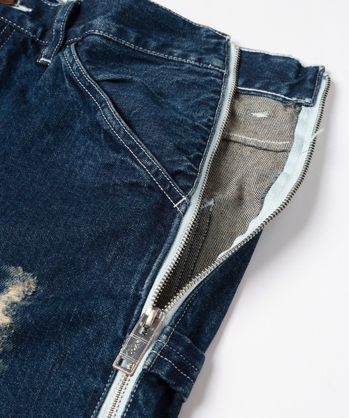 amok（アモク）の「TWO-IN-ONE DENIM PANTS（デニムパンツ・メンズ・ライトインディゴブルー/インディゴブルー・L/M/S）」の21枚目の写真