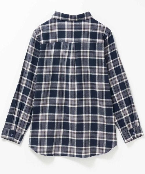 NAVY（ネイビー）の「nAvy コットンネルチェックシャツ（シャツ/ブラウス・レディース・レッド系1/ネイビー系/ブラック系/オレンジ系/ブラウン系/レッド系2・L/M）」の12枚目の写真