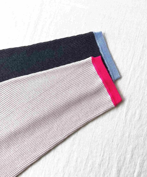 Q（キュー）の「横リブマルチボーダードルマンニット（ニット/セーター・レディース・ホワイト/ブラック・MEDIUM）」の21枚目の写真