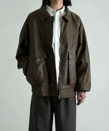 Starting Over（スターティングオーバー）の「2way ヴィンテージライク PU レザー 襟ボア A-2 G-1 ジップアップ ブルゾン レザレットブルゾン/ハリントンジャケット（ブルゾン）」
