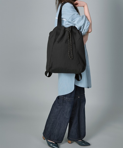 &MARKS(アンドマークス)の「N21【軽量】2WAYナイロンライトバッグ(トートバッグ・レディース・ブラック/カーキ/ベージュ/ホワイト・FREE)」の9枚目の写真