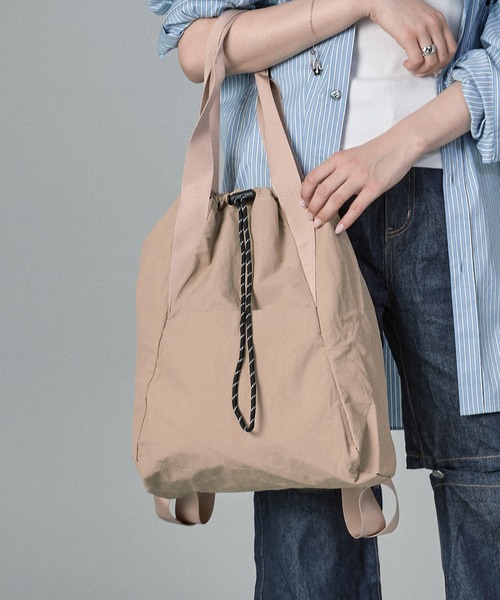 &MARKS(アンドマークス)の「N21【軽量】2WAYナイロンライトバッグ(トートバッグ・レディース・ブラック/カーキ/ベージュ/ホワイト・FREE)」の18枚目の写真