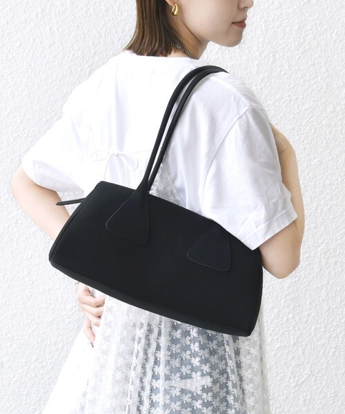 セール】【WEB限定】ポリエステル スエード 横長 ボストン バッグ