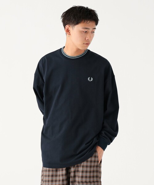 フレッドペリーロングスリーブTシャツ セール】【別注】FRED PERRY / リラックス ティップド ピケ ロング