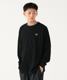 FRED PERRY | 【別注】FRED PERRY / リラックス ティップド ピケ ロングスリーブ Tシャツ(Tシャツ/カットソー)