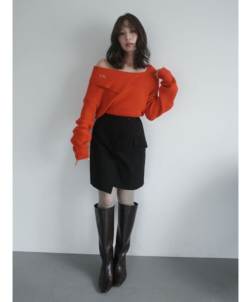 LAGUNAMOON（ラグナムーン）の「ラップディティールスカートショートパンツ（スカート・レディース・ブラック/ブラウン・SMALL/MEDIUM）」の10枚目の写真