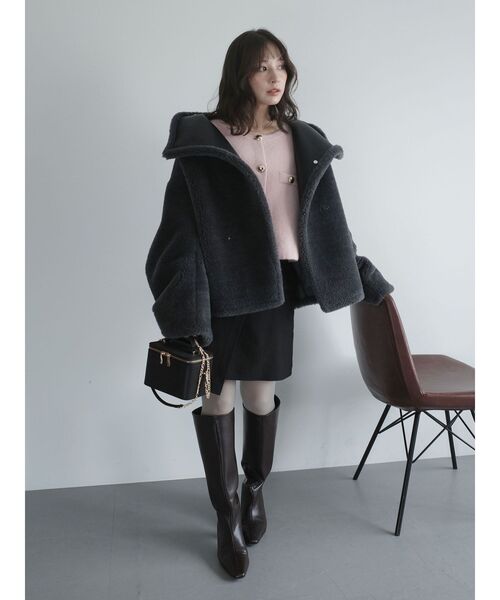 LAGUNAMOON（ラグナムーン）の「ラップディティールスカートショートパンツ（スカート・レディース・ブラック/ブラウン・SMALL/MEDIUM）」の12枚目の写真