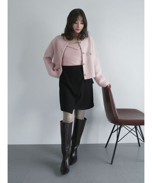 LAGUNAMOON（ラグナムーン）の「ラップディティールスカートショートパンツ（スカート・レディース・ブラック/ブラウン・SMALL/MEDIUM）」の17枚目の写真