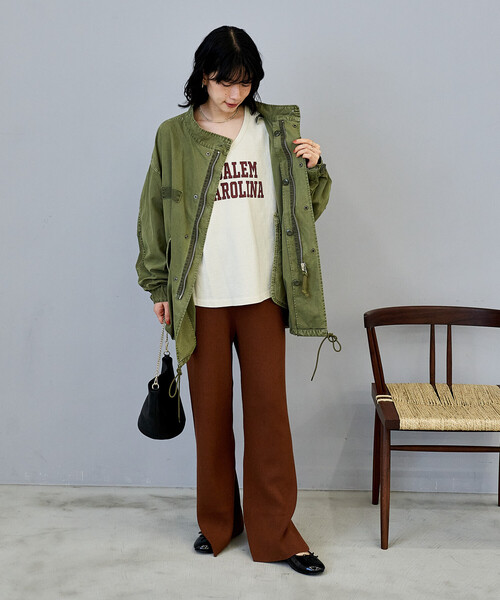 FREAK'S STORE（フリークスストア）の「【セットアイテム】M-65 ショート フェード加工3Way ライナーセット/ショートモッズコート（モッズコート・レディース・オリーブ・ﾌﾘ-）」の9枚目の写真