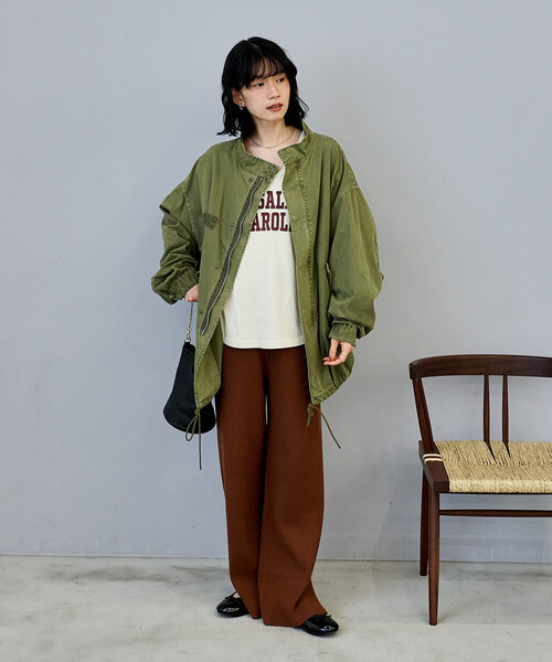 FREAK'S STORE（フリークスストア）の「【セットアイテム】M-65 ショート フェード加工3Way ライナーセット/ショートモッズコート（モッズコート・レディース・オリーブ・ﾌﾘ-）」の10枚目の写真