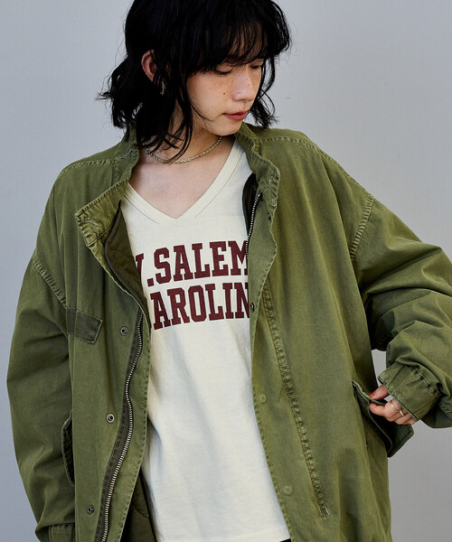 FREAK'S STORE（フリークスストア）の「【セットアイテム】M-65 ショート フェード加工3Way ライナーセット/ショートモッズコート（モッズコート・レディース・オリーブ・ﾌﾘ-）」の12枚目の写真