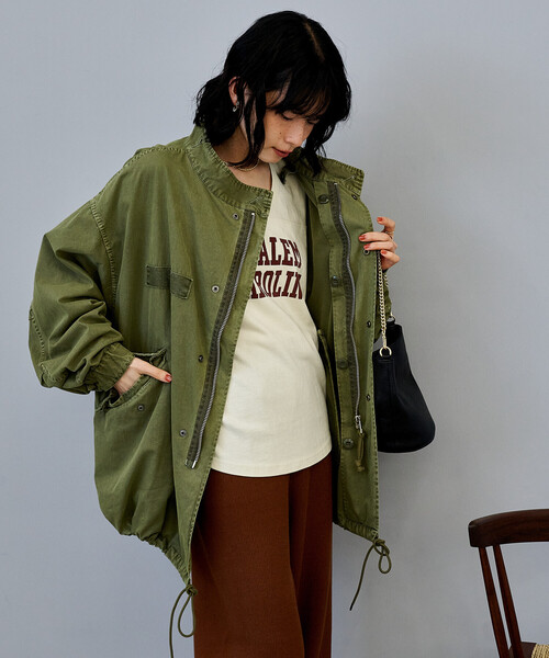 FREAK'S STORE（フリークスストア）の「【セットアイテム】M-65 ショート フェード加工3Way ライナーセット/ショートモッズコート（モッズコート・レディース・オリーブ・ﾌﾘ-）」の14枚目の写真