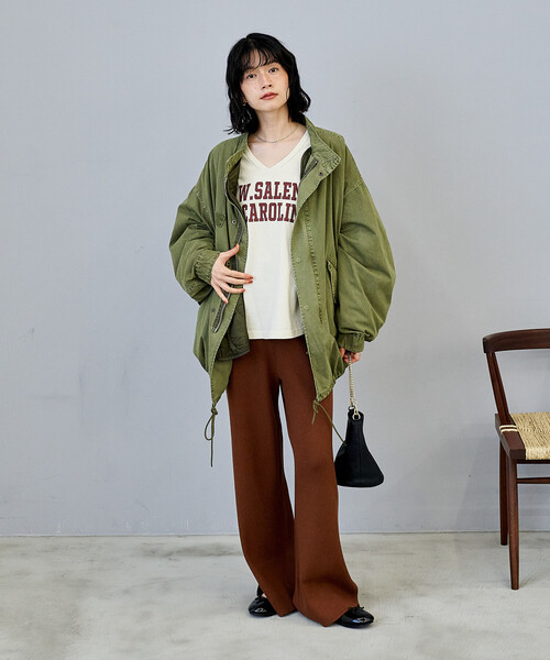 FREAK'S STORE（フリークスストア）の「【セットアイテム】M-65 ショート フェード加工3Way ライナーセット/ショートモッズコート（モッズコート・レディース・オリーブ・ﾌﾘ-）」の15枚目の写真