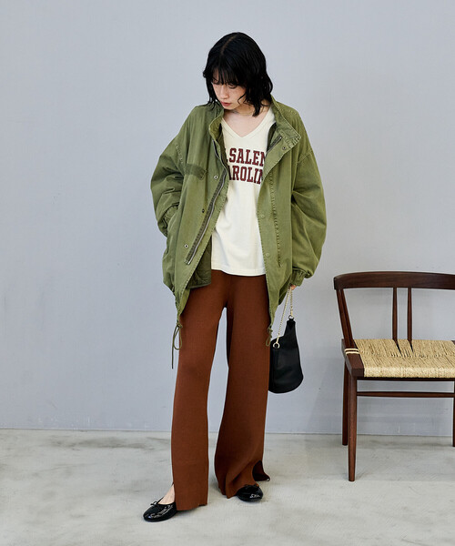 FREAK'S STORE（フリークスストア）の「【セットアイテム】M-65 ショート フェード加工3Way ライナーセット/ショートモッズコート（モッズコート・レディース・オリーブ・ﾌﾘ-）」の18枚目の写真