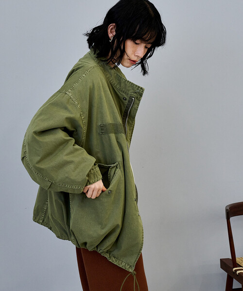 FREAK'S STORE（フリークスストア）の「【セットアイテム】M-65 ショート フェード加工3Way ライナーセット/ショートモッズコート（モッズコート・レディース・オリーブ・ﾌﾘ-）」の20枚目の写真
