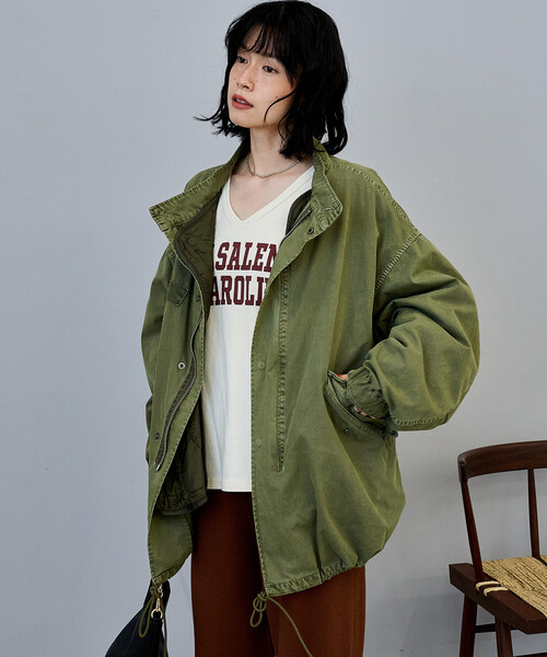 FREAK'S STORE（フリークスストア）の「【セットアイテム】M-65 ショート フェード加工3Way ライナーセット/ショートモッズコート（モッズコート・レディース・オリーブ・ﾌﾘ-）」の22枚目の写真