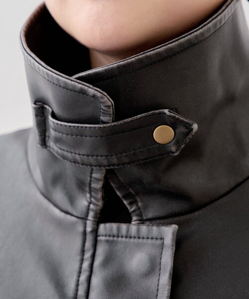 REVIVAL/WEB限定】フェイクレザーミドルルーズジャケット
