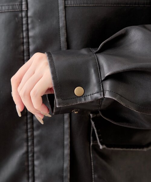 REVIVAL/WEB限定】フェイクレザーミドルルーズジャケット（その他