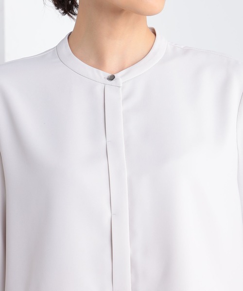 GALLORIA(ギャローリア)の「洗える ケープ風ブラウス(シャツ/ブラウス・レディース・ライトグレー/ライトブルー/ネイビー・LL/L/M/S)」の5枚目の写真