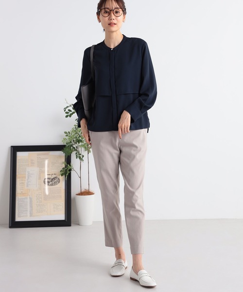 GALLORIA(ギャローリア)の「洗える ケープ風ブラウス(シャツ/ブラウス・レディース・ライトグレー/ライトブルー/ネイビー・LL/L/M/S)」の12枚目の写真