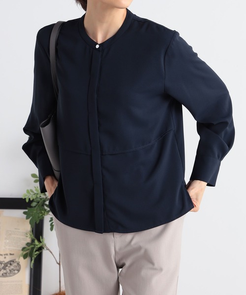 GALLORIA(ギャローリア)の「洗える ケープ風ブラウス(シャツ/ブラウス・レディース・ライトグレー/ライトブルー/ネイビー・LL/L/M/S)」の13枚目の写真