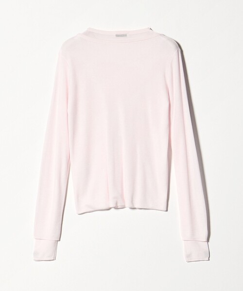 ATON(エイトン)の「<ATON>リブクルーレイヤードカットソー(Tシャツ/カットソー・レディース・ライトピンク/ダークグレー・02)」の8枚目の写真