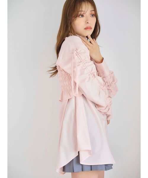 シャーリングZIPビスチェセットシャツ（シャツ/ブラウス）｜MERCURYDUO