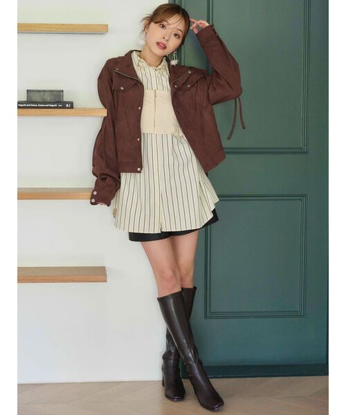 MERCURYDUO（マーキュリーデュオ）の「シャーリングZIPビスチェセットシャツ（シャツ/ブラウス・レディース・オフホワイト/ピンク/イエロー・FREE）」の13枚目の写真