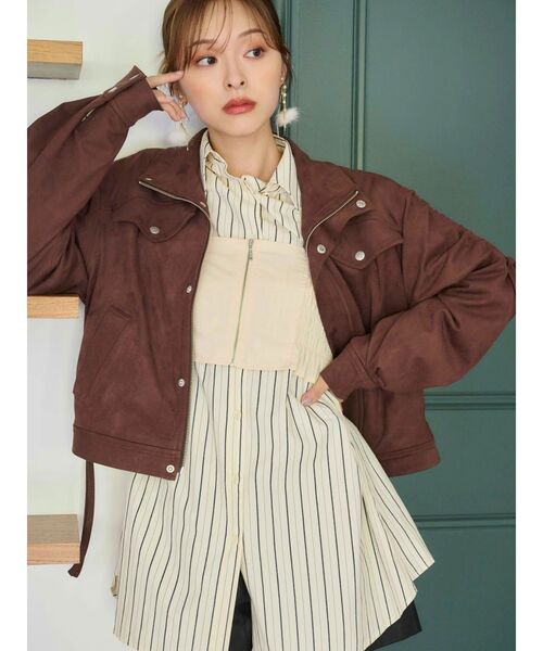 MERCURYDUO（マーキュリーデュオ）の「シャーリングZIPビスチェセットシャツ（シャツ/ブラウス・レディース・オフホワイト/ピンク/イエロー・FREE）」の15枚目の写真