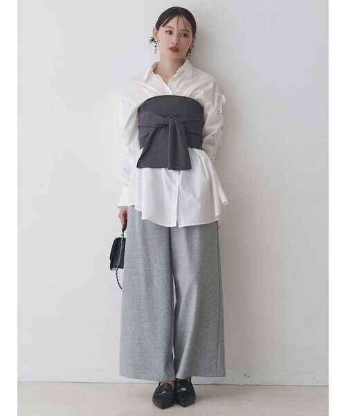 MERCURYDUO（マーキュリーデュオ）の「シャーリングZIPビスチェセットシャツ（シャツ/ブラウス・レディース・オフホワイト/ピンク/イエロー・FREE）」の20枚目の写真