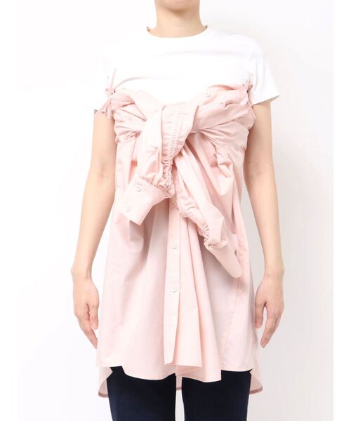 MERCURYDUO(マーキュリーデュオ)の「シャーリングZIPビスチェセットシャツ(シャツ/ブラウス・レディース・オフホワイト/ピンク/イエロー・FREE)」の7枚目の写真