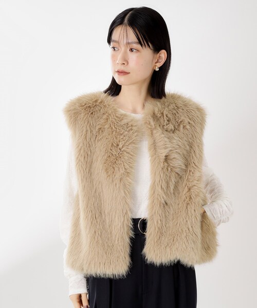 セール】フェイクファーベスト（ベスト）｜THE SHOP TK （ザ ショップ