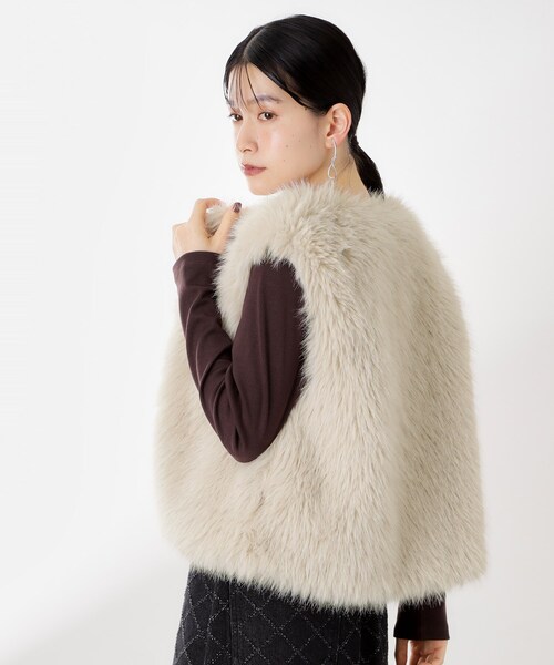 セール】フェイクファーベスト（ベスト）｜THE SHOP TK （ザ ショップ