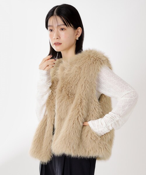 セール】フェイクファーベスト（ベスト）｜THE SHOP TK （ザ ショップ
