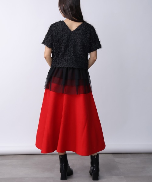 PICCIN（ピッチン）の「前後2wayフェザープルオーバー（Tシャツ/カットソー・レディース・オフホワイト/ブラック・M）」の19枚目の写真