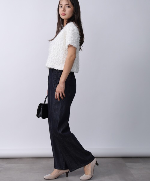 PICCIN（ピッチン）の「前後2wayフェザープルオーバー（Tシャツ/カットソー・レディース・オフホワイト/ブラック・M）」の11枚目の写真