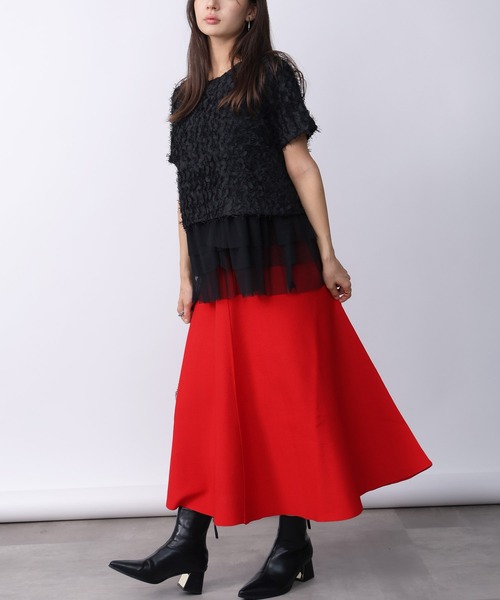 PICCIN（ピッチン）の「前後2wayフェザープルオーバー（Tシャツ/カットソー・レディース・オフホワイト/ブラック・M）」の15枚目の写真