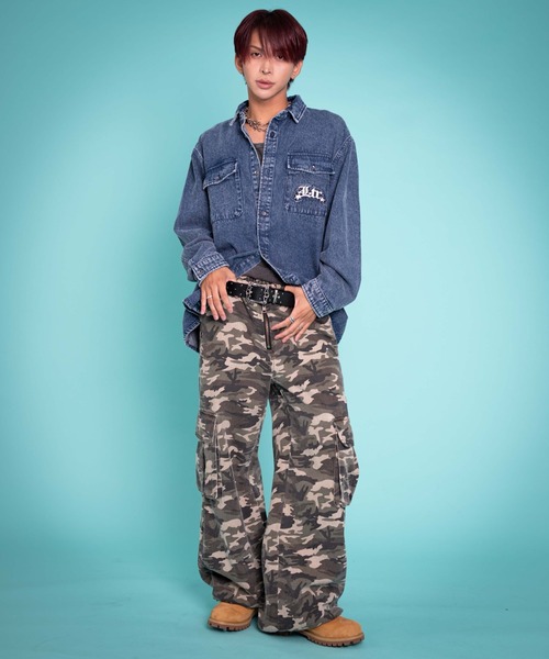 LTR DEPTH（レイターデプス）の「LTR DEPTH/グラフィックデニムロングスリーブシャツ（シャツ/ブラウス・メンズ・コバルトブルー/ブラック系3・MEDIUM/LARGE）」の15枚目の写真