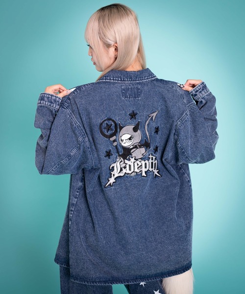 LTR DEPTH（レイターデプス）の「LTR DEPTH/グラフィックデニムロングスリーブシャツ（シャツ/ブラウス・メンズ・コバルトブルー/ブラック系3・MEDIUM/LARGE）」の17枚目の写真