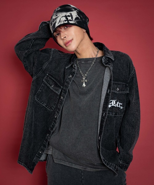 LTR DEPTH（レイターデプス）の「LTR DEPTH/グラフィックデニムロングスリーブシャツ（シャツ/ブラウス・メンズ・コバルトブルー/ブラック系3・MEDIUM/LARGE）」の3枚目の写真