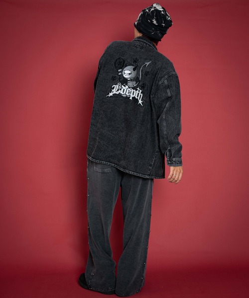 LTR DEPTH（レイターデプス）の「LTR DEPTH/グラフィックデニムロングスリーブシャツ（シャツ/ブラウス・メンズ・コバルトブルー/ブラック系3・MEDIUM/LARGE）」の5枚目の写真