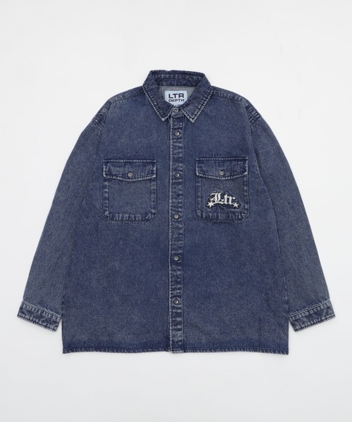 LTR DEPTH（レイターデプス）の「LTR DEPTH/グラフィックデニムロングスリーブシャツ（シャツ/ブラウス・メンズ・コバルトブルー/ブラック系3・MEDIUM/LARGE）」の20枚目の写真