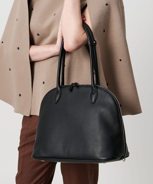 ＆MyuQ（アンドミューク）の「＜＆MyuQ＞THALLO ZIP トートバッグ（トートバッグ・レディース・ベージュ/ブラック・FREE）」の2枚目の写真