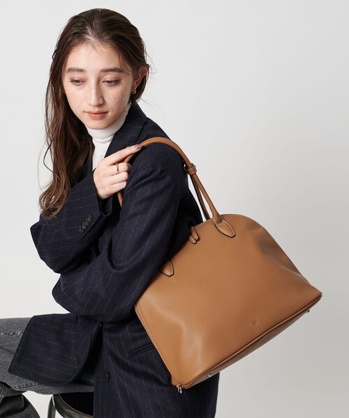 ＆MyuQ（アンドミューク）の「＜＆MyuQ＞THALLO ZIP トートバッグ（トートバッグ・レディース・ベージュ/ブラック・FREE）」の6枚目の写真