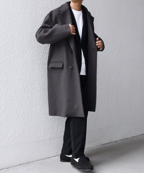 SHIPS any: PURE WOOL MELTON ダブル チェスターコート 25AW