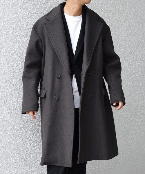 SHIPS any: PURE WOOL MELTON ダブル チェスターコート 25AW