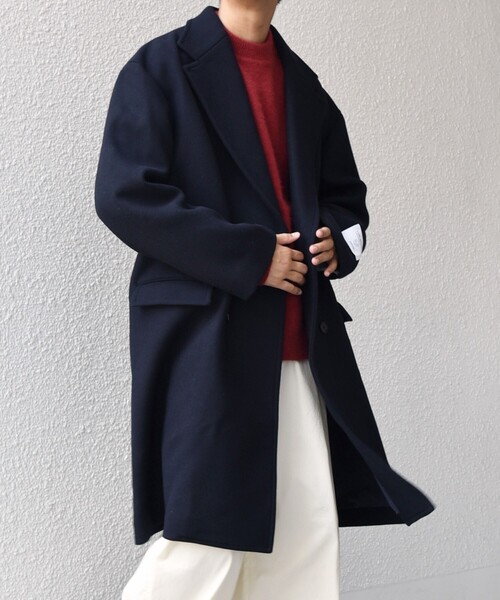 SHIPS any: PURE WOOL MELTON ダブル チェスターコート 25AW