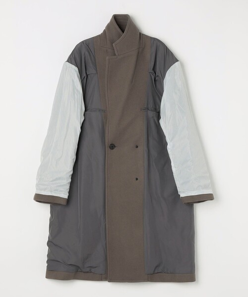 SHIPS any(シップス エニィ)の「PURE WOOL MELTON ダブル チェスターコート 26AW◆(チェスターコート・メンズ・グレー/チャコールグレー/ネイビー/ベージュ/ネイビー系/ダークグレー・MEDIUM/SMALL/X-LARGE/LARGE)」の10枚目の写真